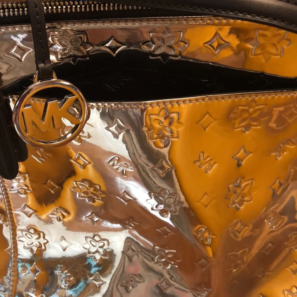 Like new Michael Kors shiny silver tote - Picture 6 of 6